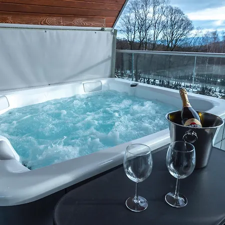 Lägenhet Aparts4u - Kras A302 Z Prywatnym Jacuzzi, Sauna I Widokiem Na Gory